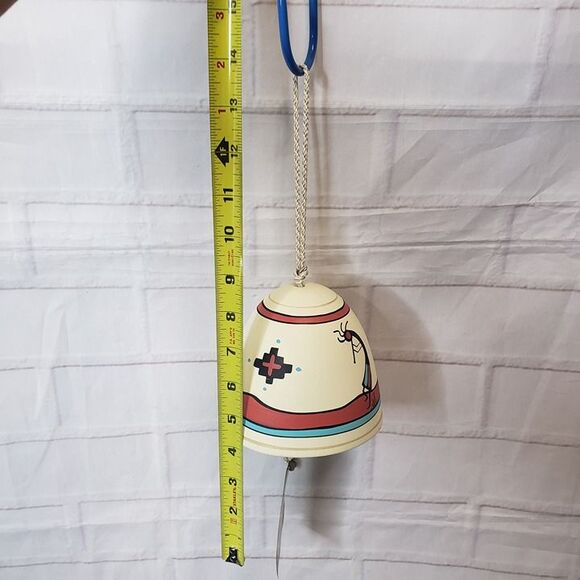 Hand Painted Kokopelli Hanging Pottery Wind Chimes Bell Grand Canyon Souvenir - Picture 6 of 8
